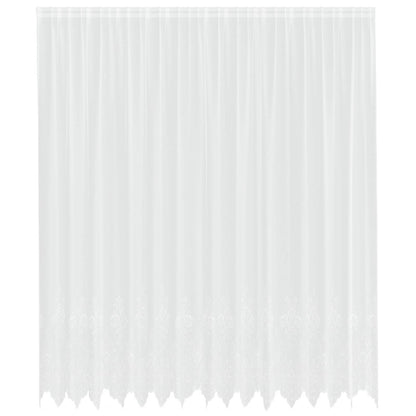 Spitzenvorhang mit Vorhängen Floral Weiß 260 x 400 cm Polyester