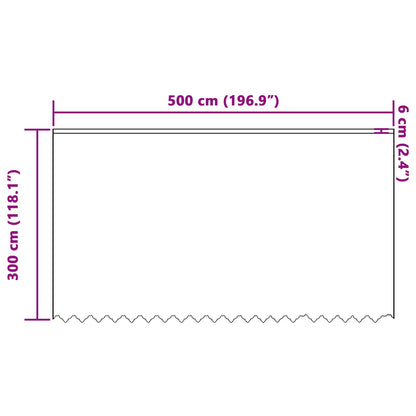 Spitzenvorhang mit Vorhängen Floral Weiß 300 x 500 cm Polyester