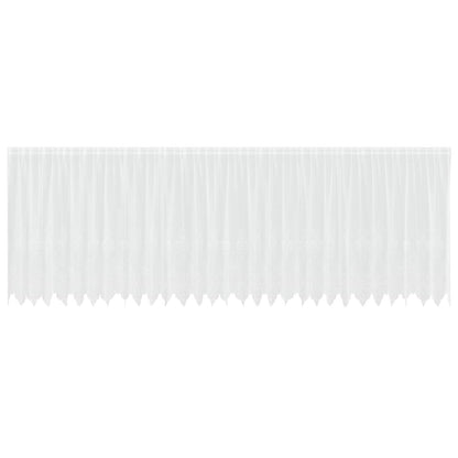 Spitzenvorhang mit Vorhängen Floral Weiß 160 x 750 cm Polyester