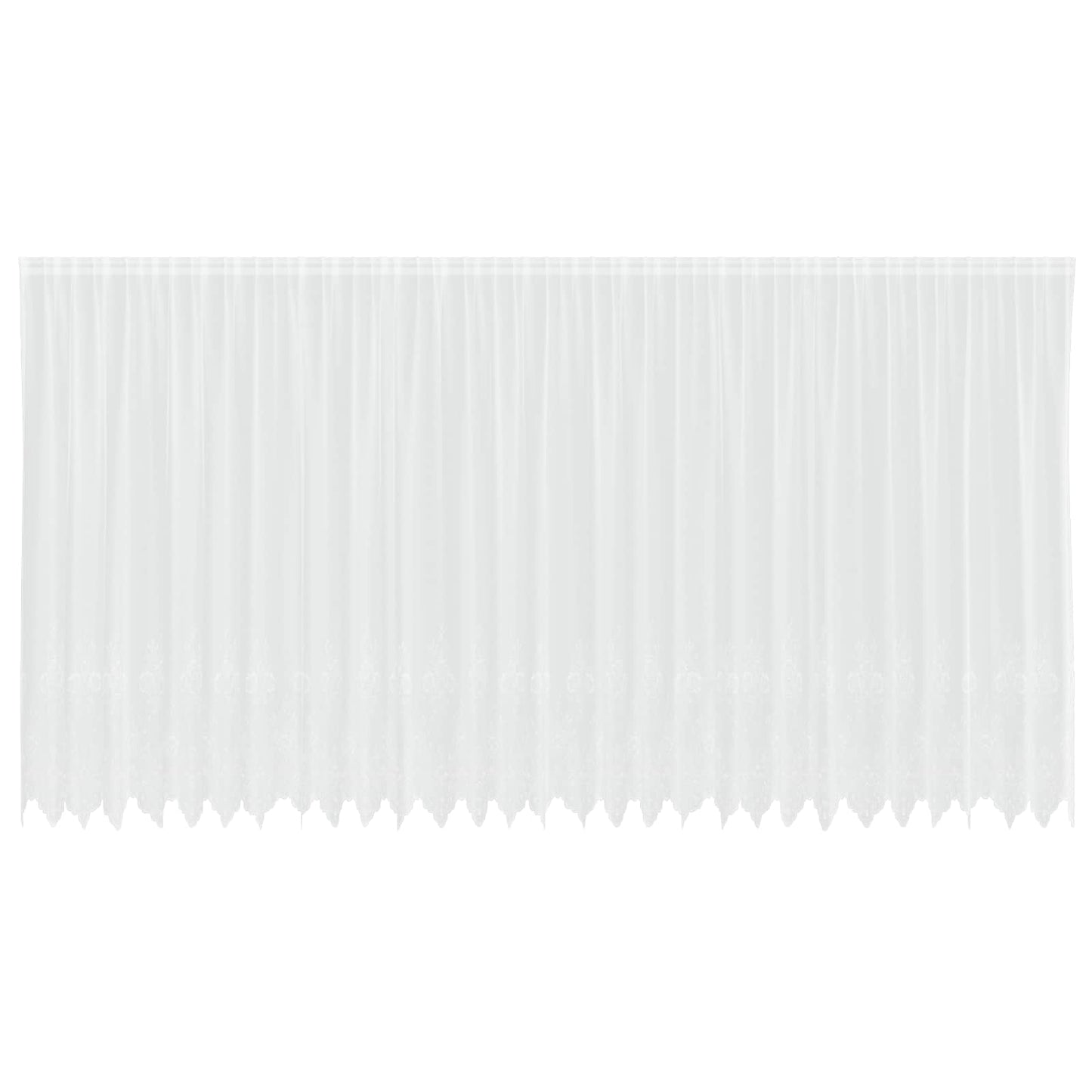 Spitzenvorhang mit Vorhängen Floral Weiß 240x750cm Polyester