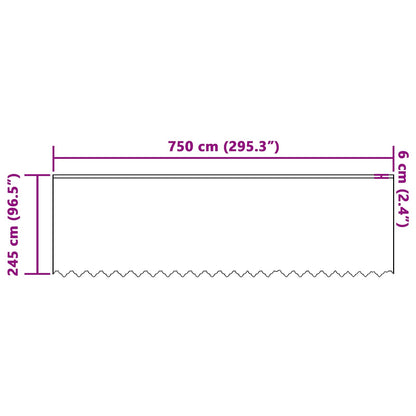 Spitzenvorhang mit Vorhängen Floral Weiß 245 x 750 cm Polyester