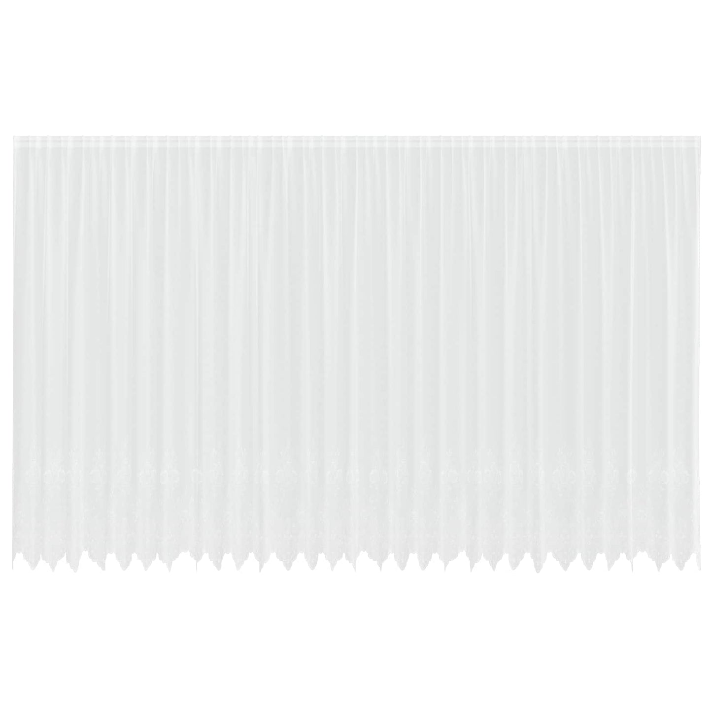 Spitzenvorhang mit Vorhängen Floral Weiß 260x750cm Polyester