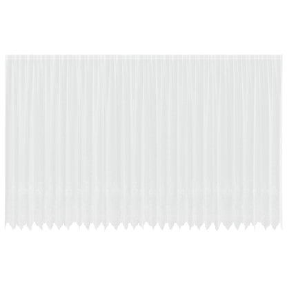 Spitzenvorhang mit Vorhängen Floral Weiß 260x750cm Polyester