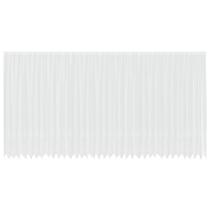 Spitzenvorhang mit Vorhängen Floral Weiß 280 x 900 cm Polyester