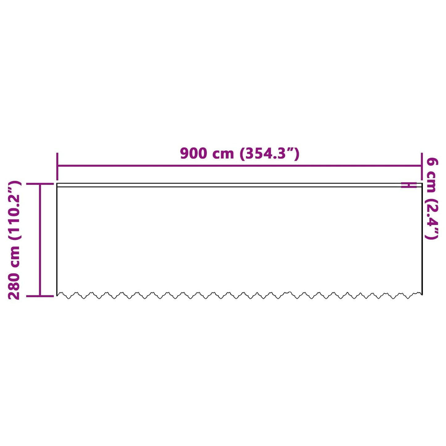 Spitzenvorhang mit Vorhängen Floral Weiß 280 x 900 cm Polyester