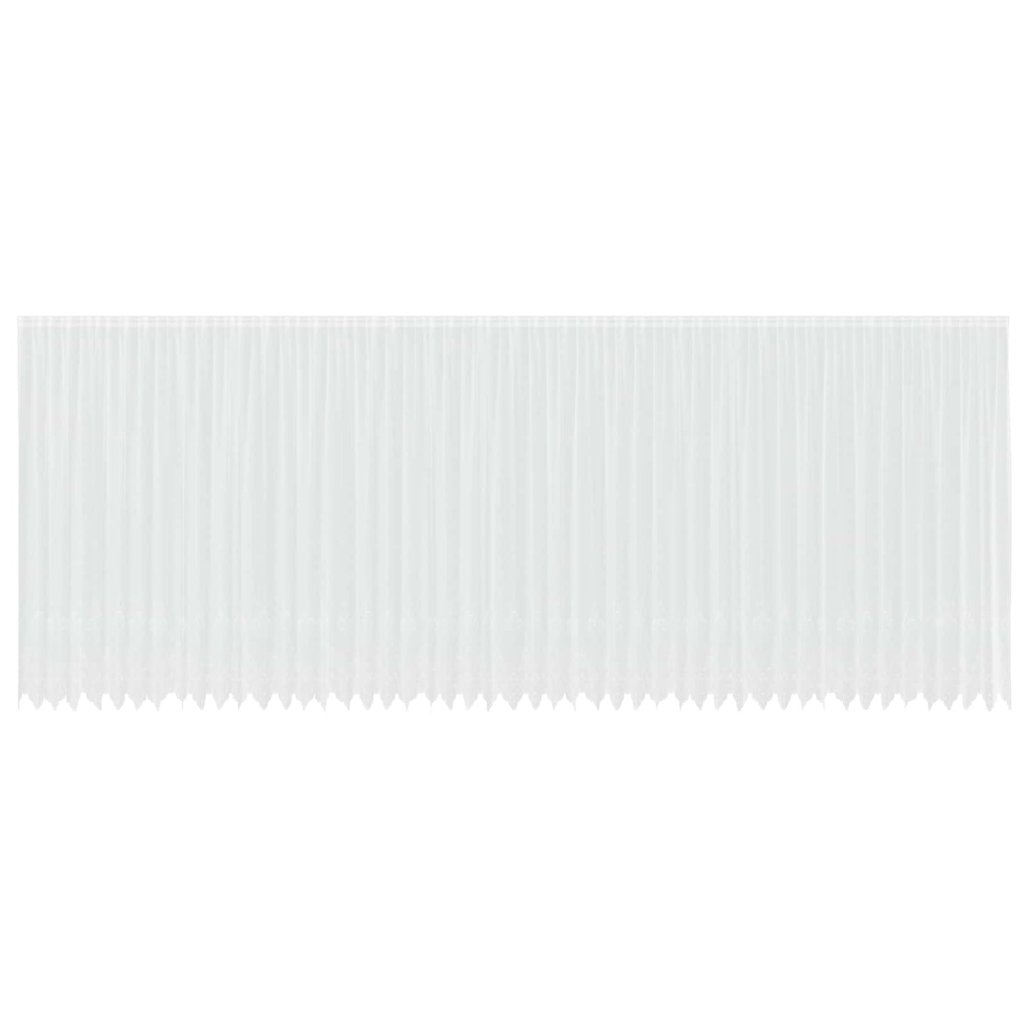 Spitzenvorhang mit Vorhängen Floral Weiß 280x1200cm Polyester