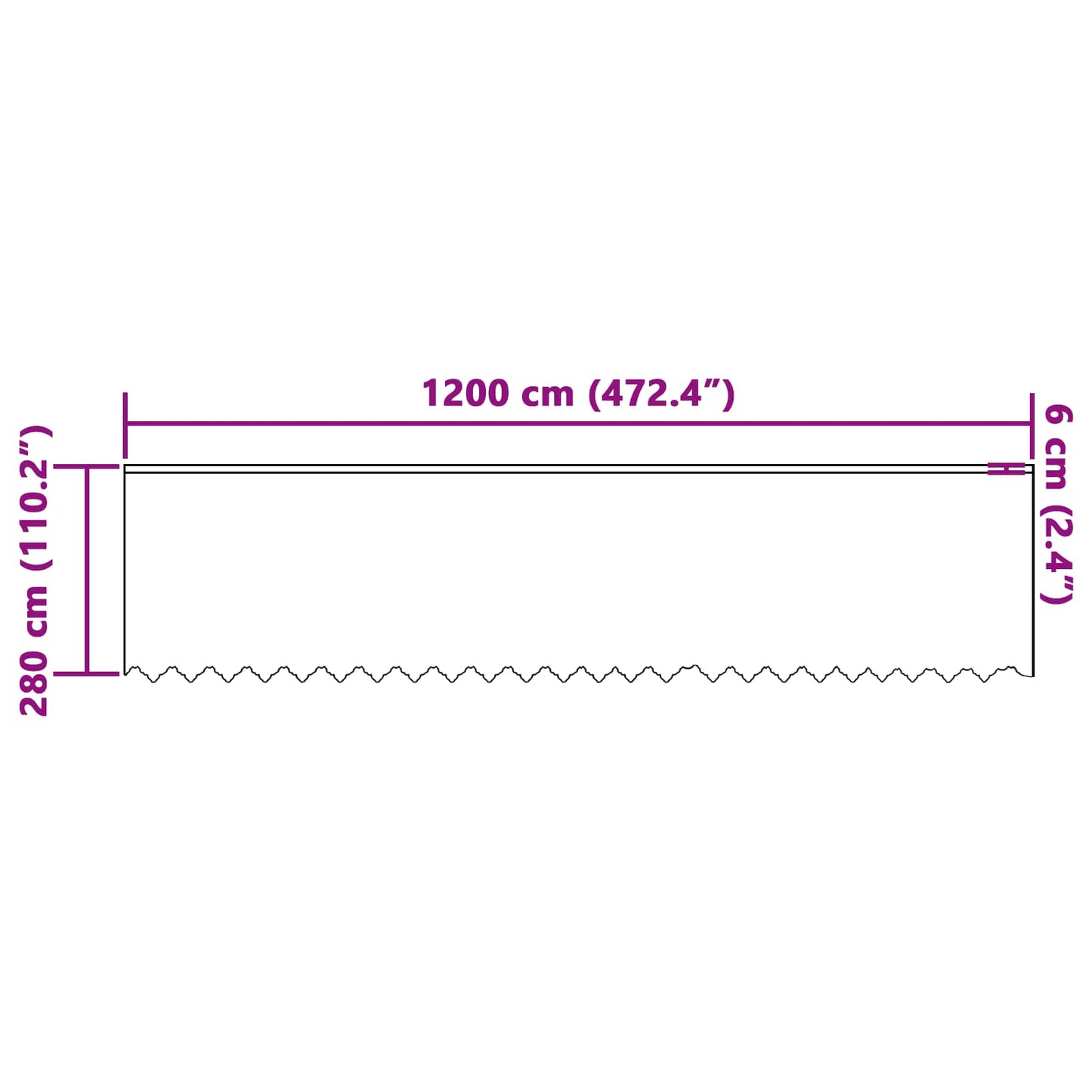 Spitzenvorhang mit Vorhängen Floral Weiß 280x1200cm Polyester