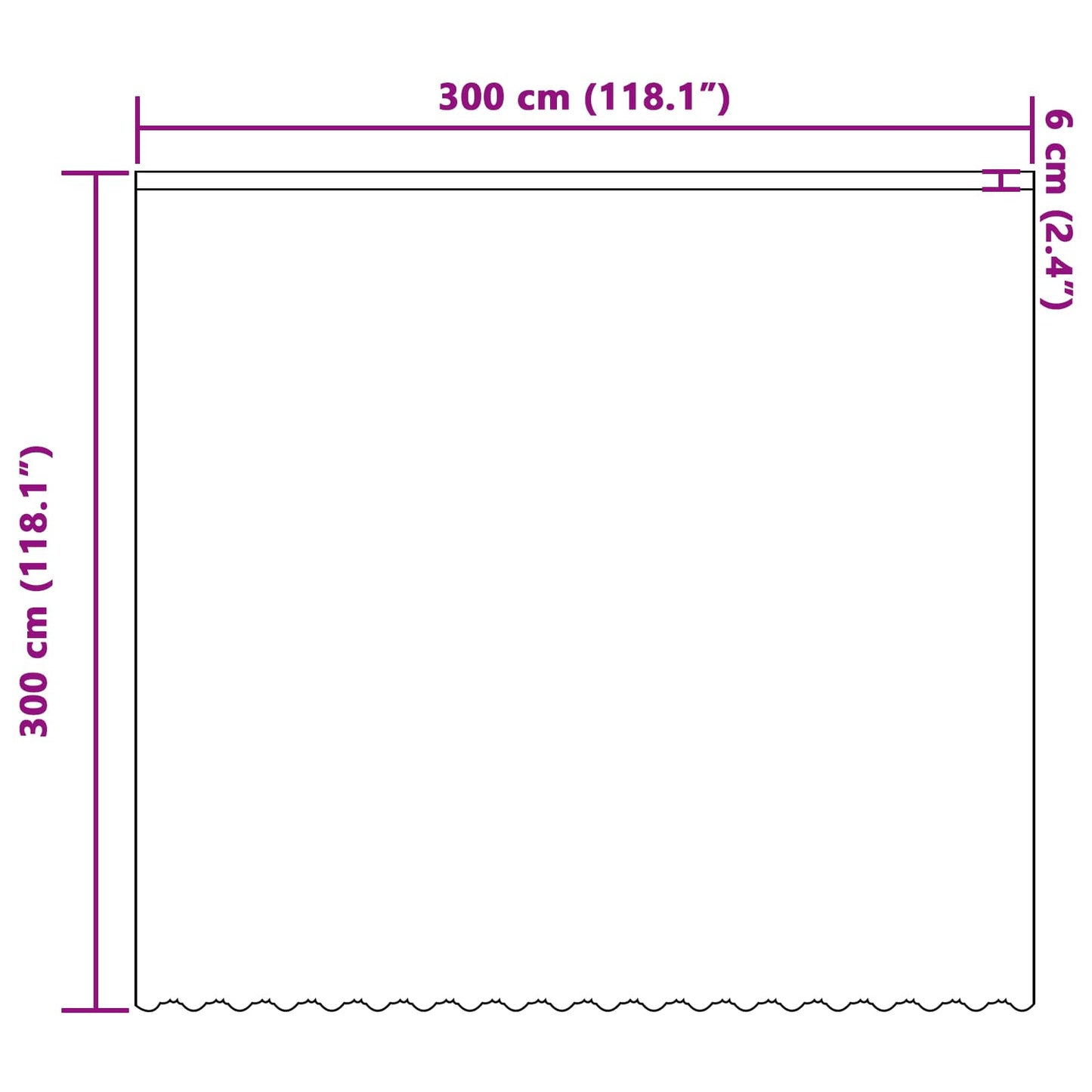 Spitzenvorhang mit Vorhängen Floral Weiß 300 x 300 cm Polyester