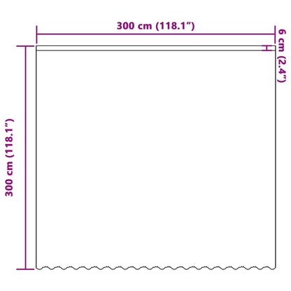 Spitzenvorhang mit Vorhängen Floral Weiß 300 x 300 cm Polyester