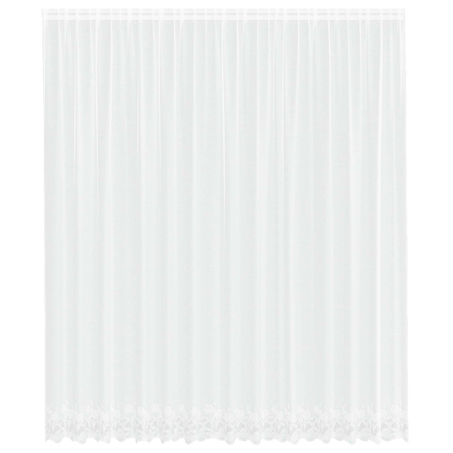 Spitzenvorhang mit Vorhängen Weiß 400 x 300 cm Polyester