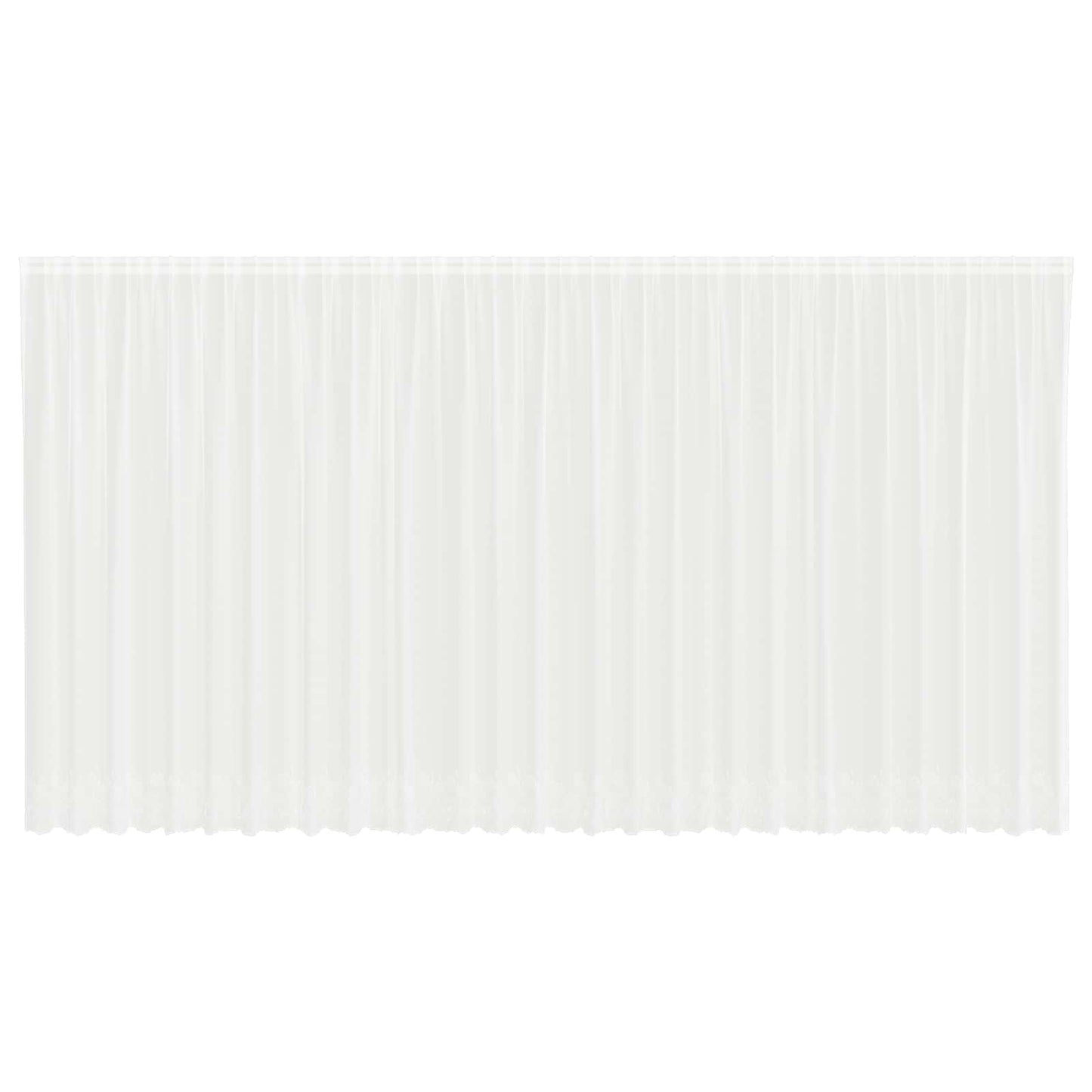 Spitzenvorhang mit Vorhängen Floral Weiß 220 x 750 cm Polyester