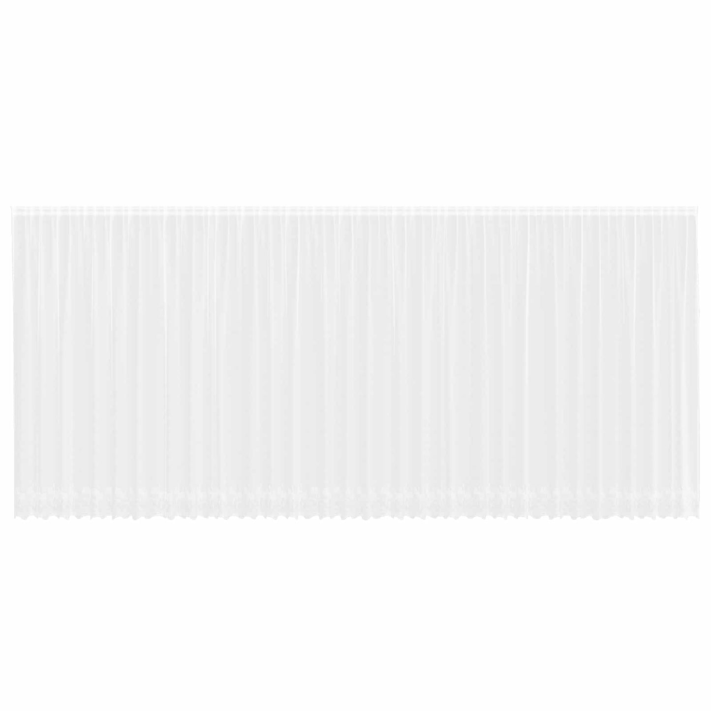 Spitzenvorhang mit Vorhängen Floral Weiß 245 x 900 cm Polyester