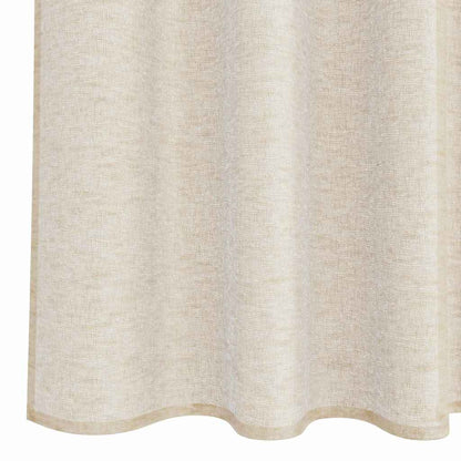 Voile-Vorhang mit Vorhängen 2 pcs Sand 175 x 140 cm Polyester