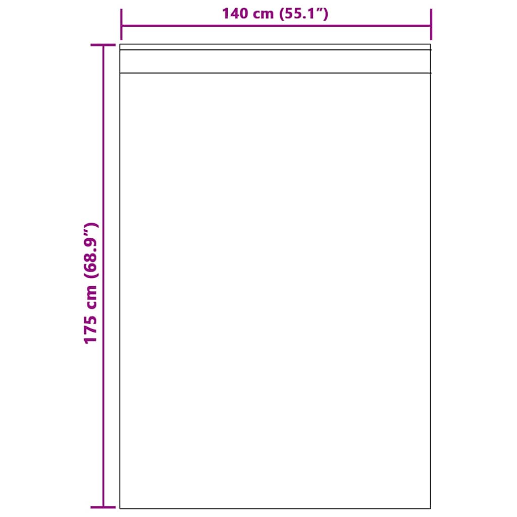 Voile-Vorhang 2 pcs Hellgrau 175 x 140 cm Polyester