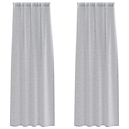 Voile-Vorhang 2 pcs Dunkelgrau 245 x 140 cm Polyester