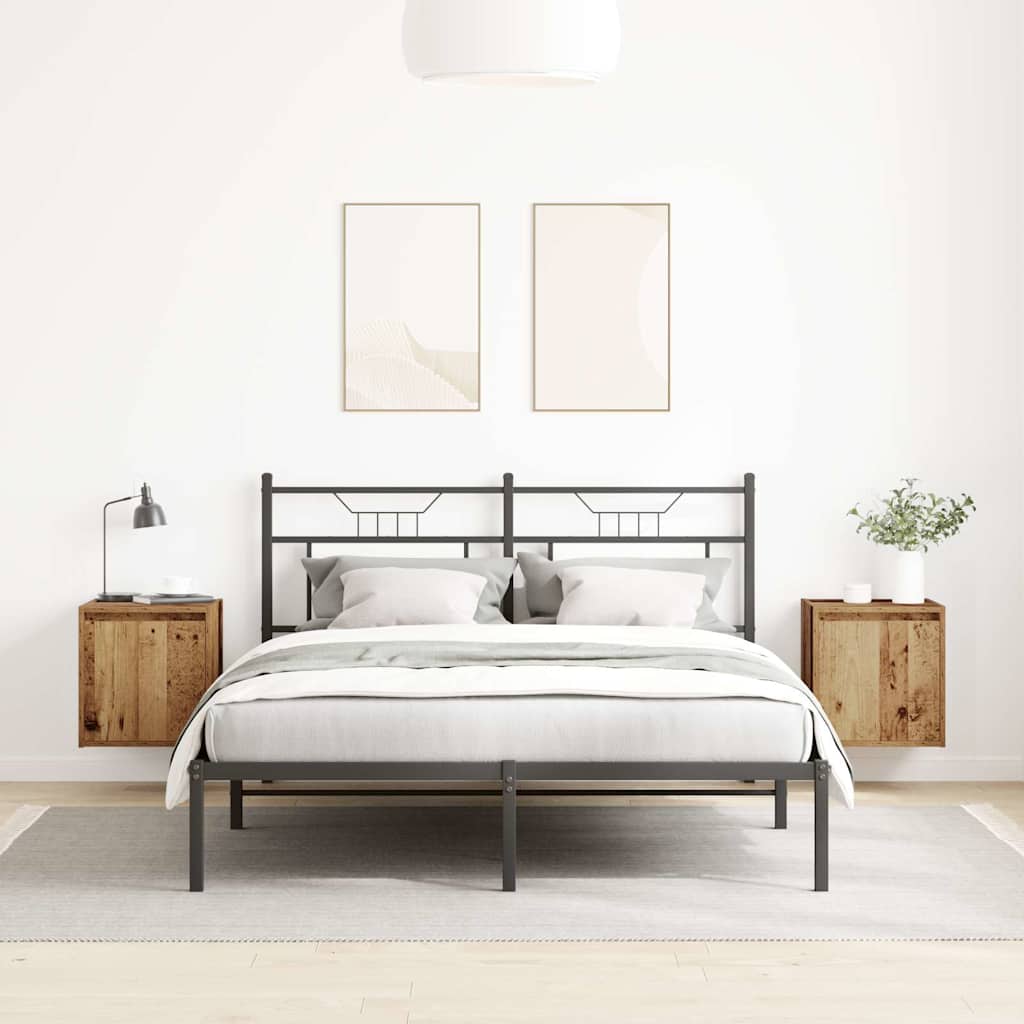 Wand-Nachttische 2 Stk. Altholz-Optik 38x34x40 cm