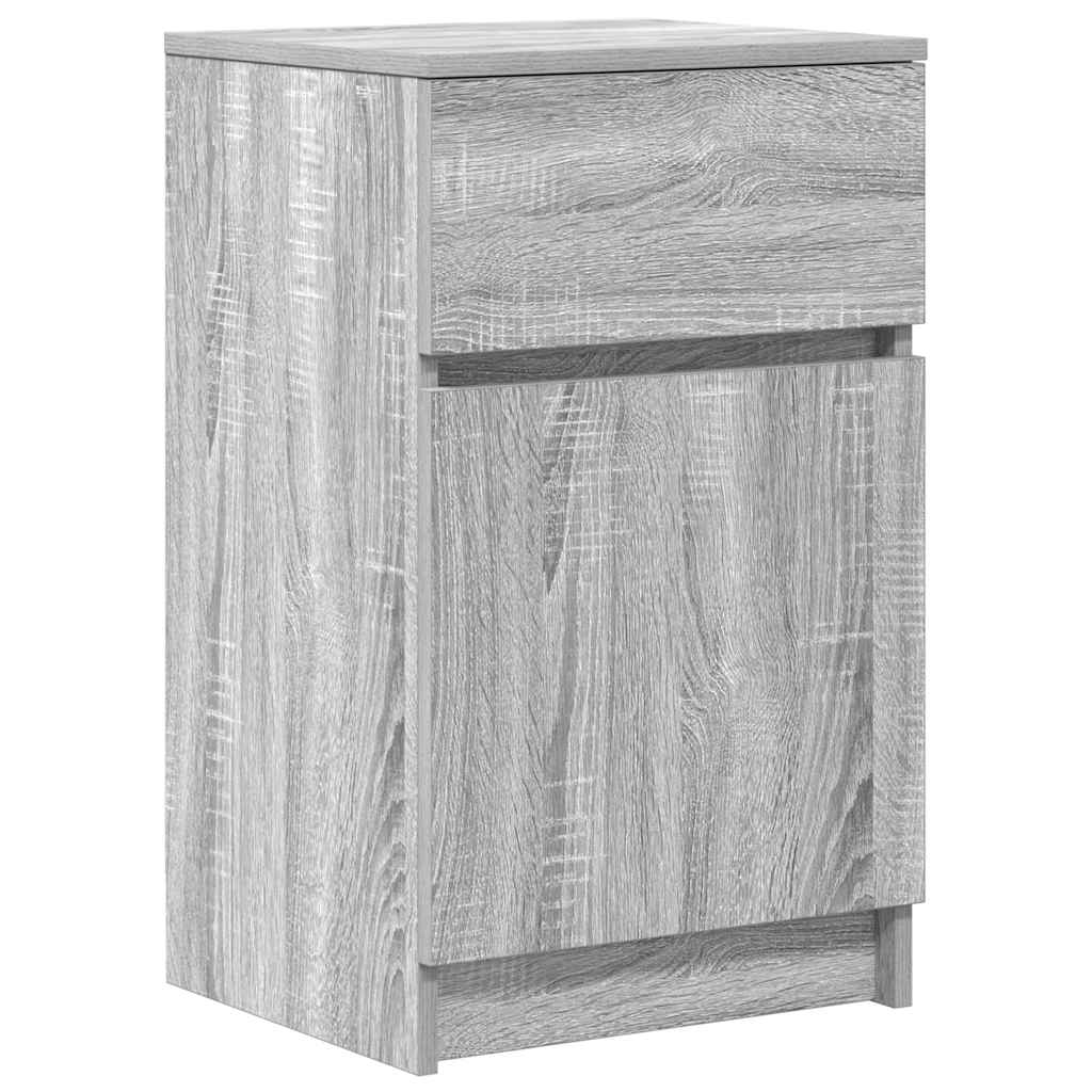 Nachttische 2 Stk. Grau Sonoma 39x35x65 cm Holzwerkstoff