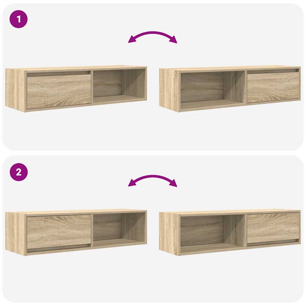 TV-Schrank Sonoma-Eiche 100x31x25,5 cm Holzwerkstoff