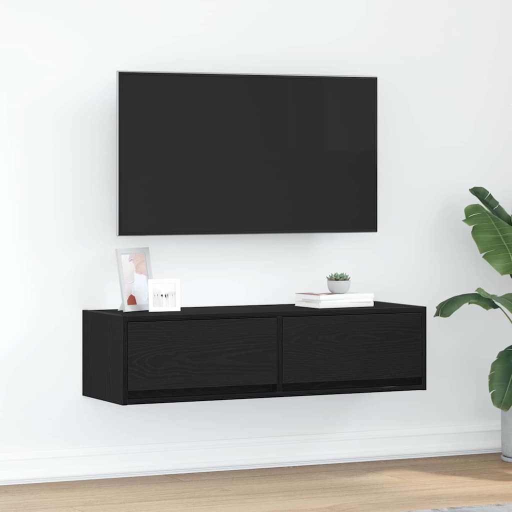 TV-Schränk Schwarze Eiche 100 x 31 x 25,5 cm Holzwerkstoff