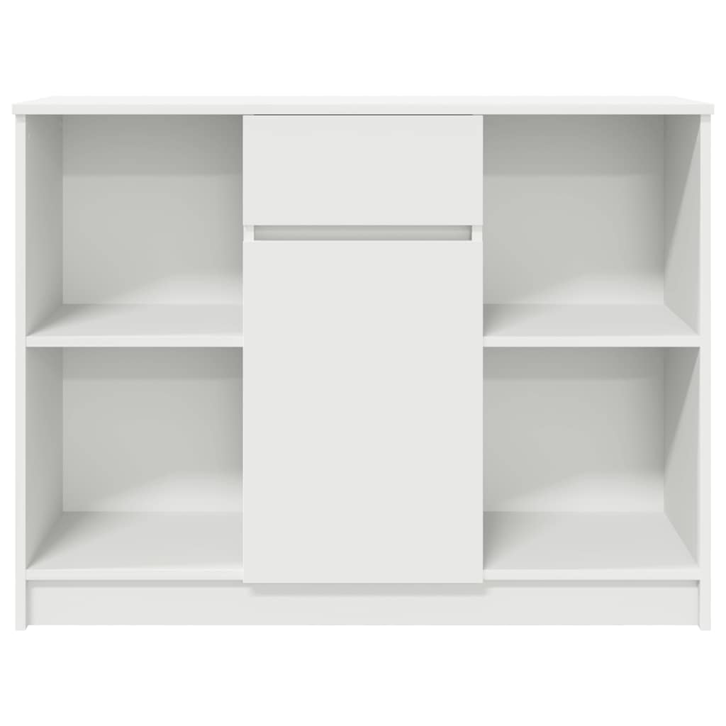 Sideboard mit Schublade Weiß 101x35x76 cm Holzwerkstoff