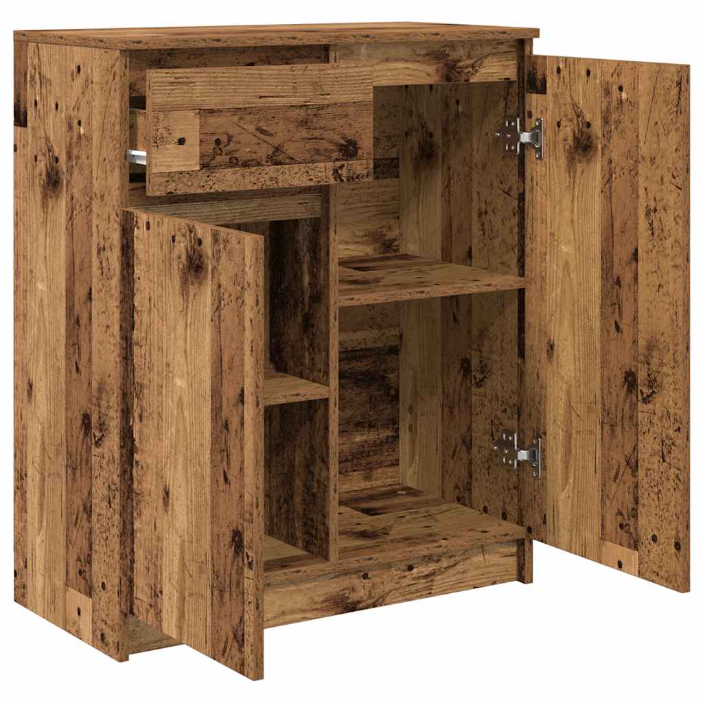 Sideboard mit Schublade Altholz-Optik 71x35x84 cm Holzwerkstoff