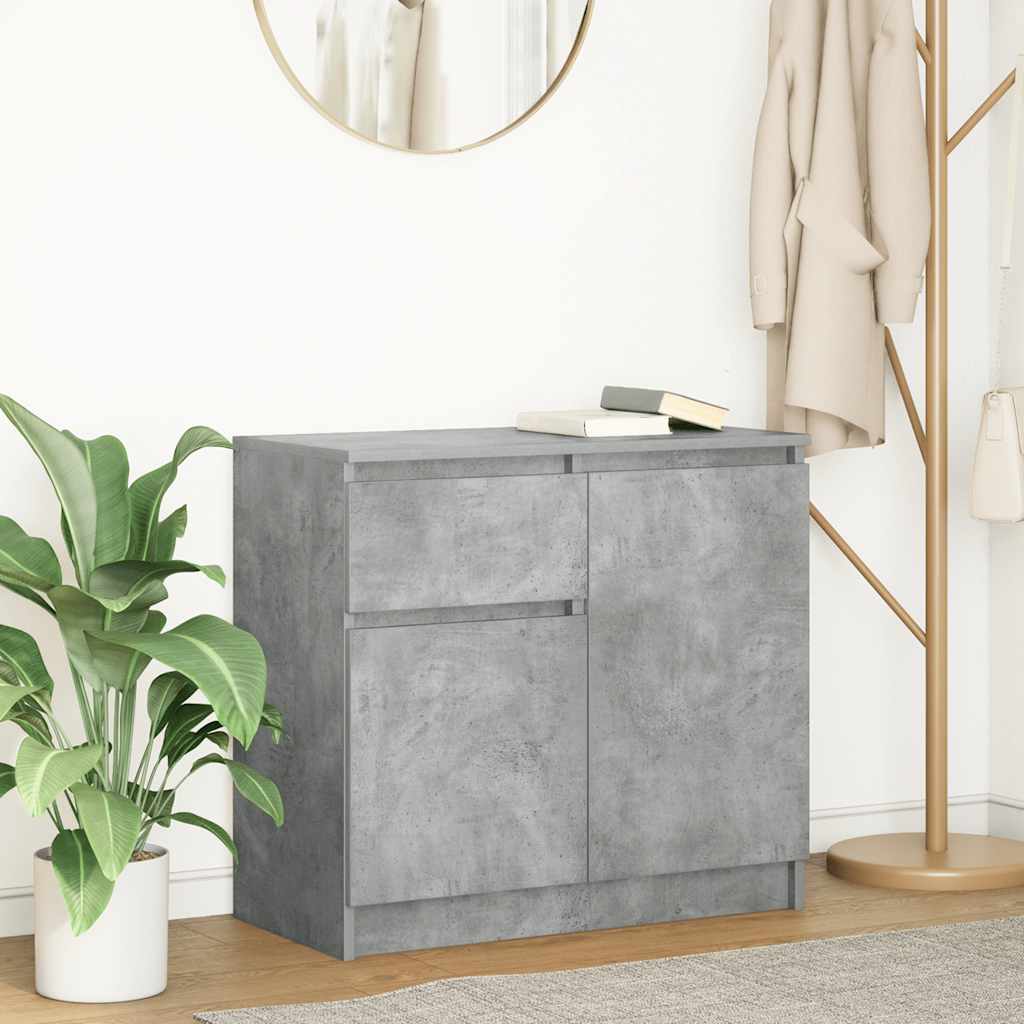 Sideboard mit Schublade Betongrau 71x35x65 cm Holzwerkstoff