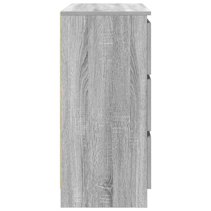 Sideboard Grau Sonoma 80x35x76 cm Holzwerkstoff