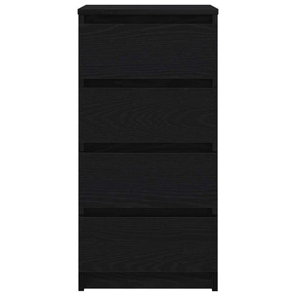 Sideboard Schwarz Eichen-Optik 37,5x35x76 cm Holzwerkstoff