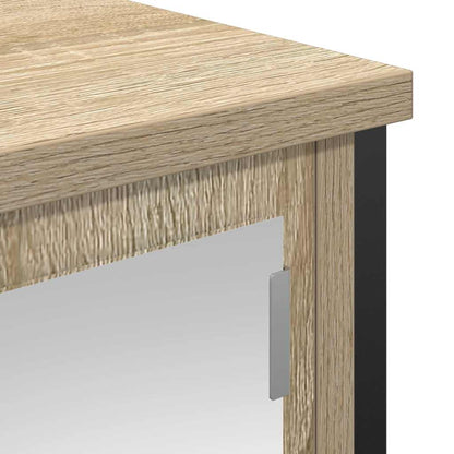 Bad-Wandschrank mit Spiegel Sonoma-Eiche 50x21x60 cm