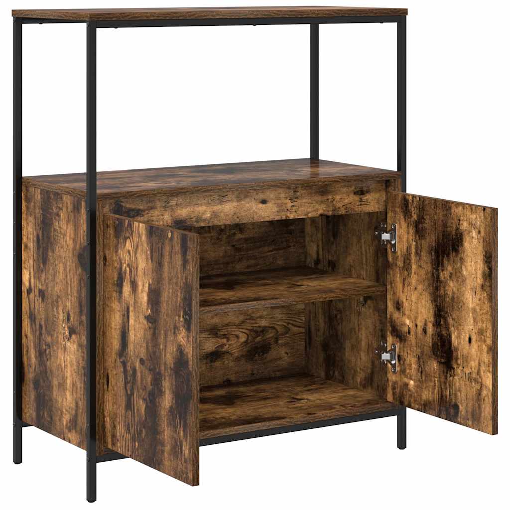 Badschrank mit Regalen Räuchereiche 76,5x35x95 cm