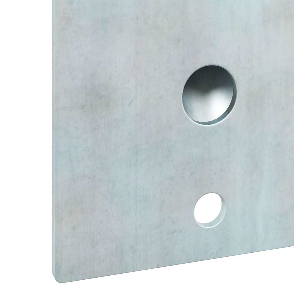 Fahnen Pole Holde Silber 10,5 x 7,5 x 0,25 cm Stahl