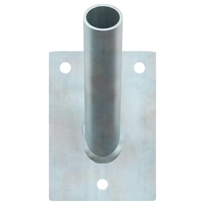 Fahnen Pole Holde Silber 10,5 x 7,5 x 0,25 cm Stahl