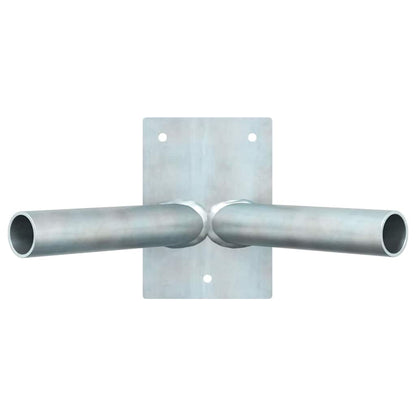 Fahnen Pole Holde Silber 11,5 x 7,5 x 0,2 cm Stahl