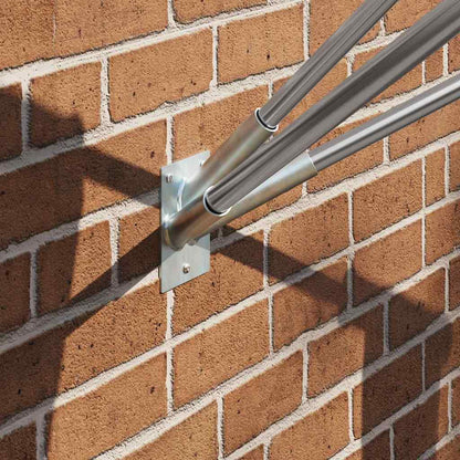 Fahnen Pole Holde Silber 10,5 x 7,5 x 0,2 cm Stahl