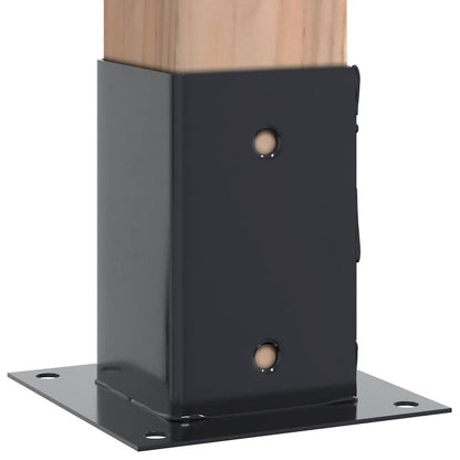 Pfostenträger Quadrat 12 Stk. 91x91mm Pulverbeschichteter Stahl