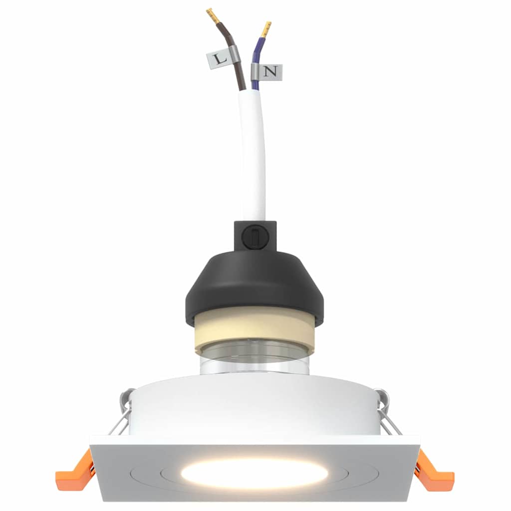 Spotlight 6 pcs Weiß 9 x 9 x 2 cm Aluminium