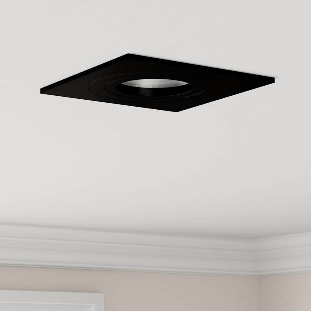 Spotlight 6 pcs Schwarz 9 x 9 x 2 cm Aluminium