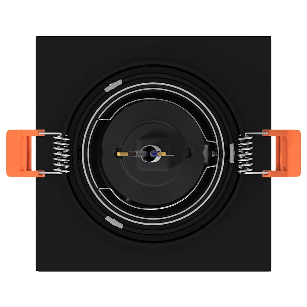 Spotlight 6 pcs Schwarz 9 x 9 x 2 cm Aluminium