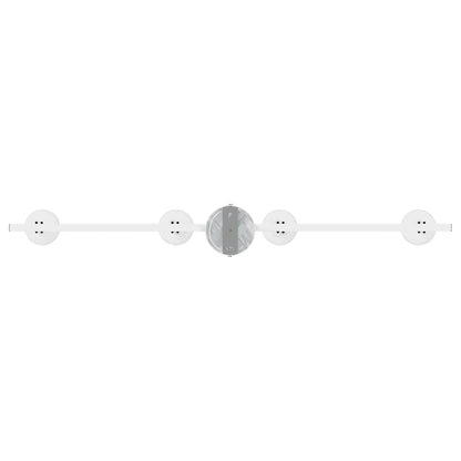 Deckenstrahler mit Strahlern Weiß 25.5 x 8 x 16 cm Metall