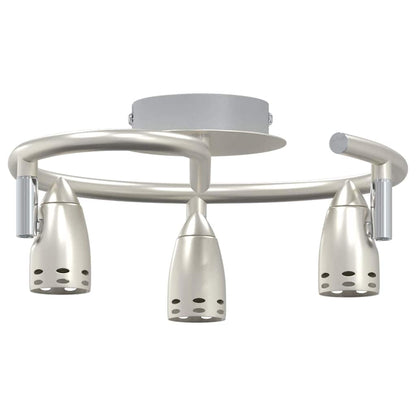 Deckenstrahler mit Strahlern Nickel 27 x 10 x 12 cm Metall