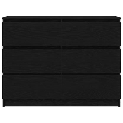 Sideboard Schwarz Eichen-Optik 100x35x76 cm Holzwerkstoff