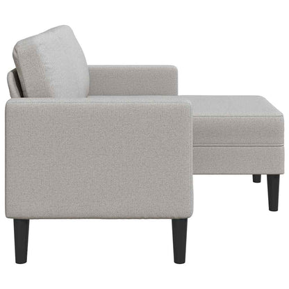 2-Sitzer-Sofa mit Chaiselongue L-Form Wolkengrau 125 cm Stoff