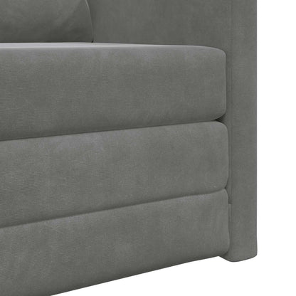 Schlafsofa 60cm Dunkelgrau Samt