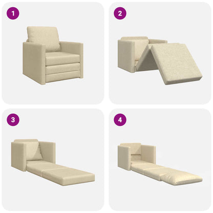 Schlafsofa 60cm Creme Stoff