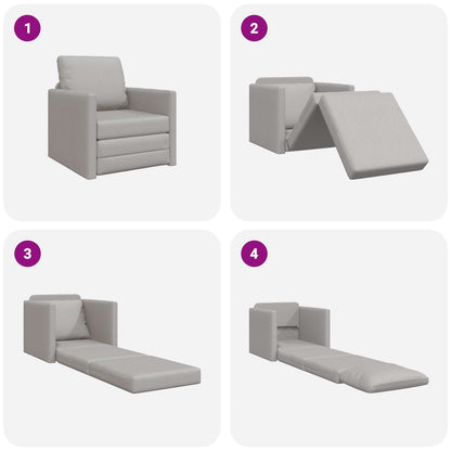 Schlafsofa 60cm Wolkengrau Stoff