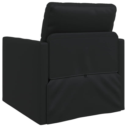 Schlafsofa 60cm Schwarz Kunstleder