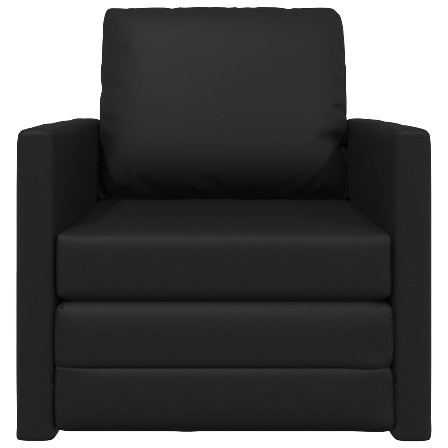 Schlafsofa 60cm Schwarz Kunstleder