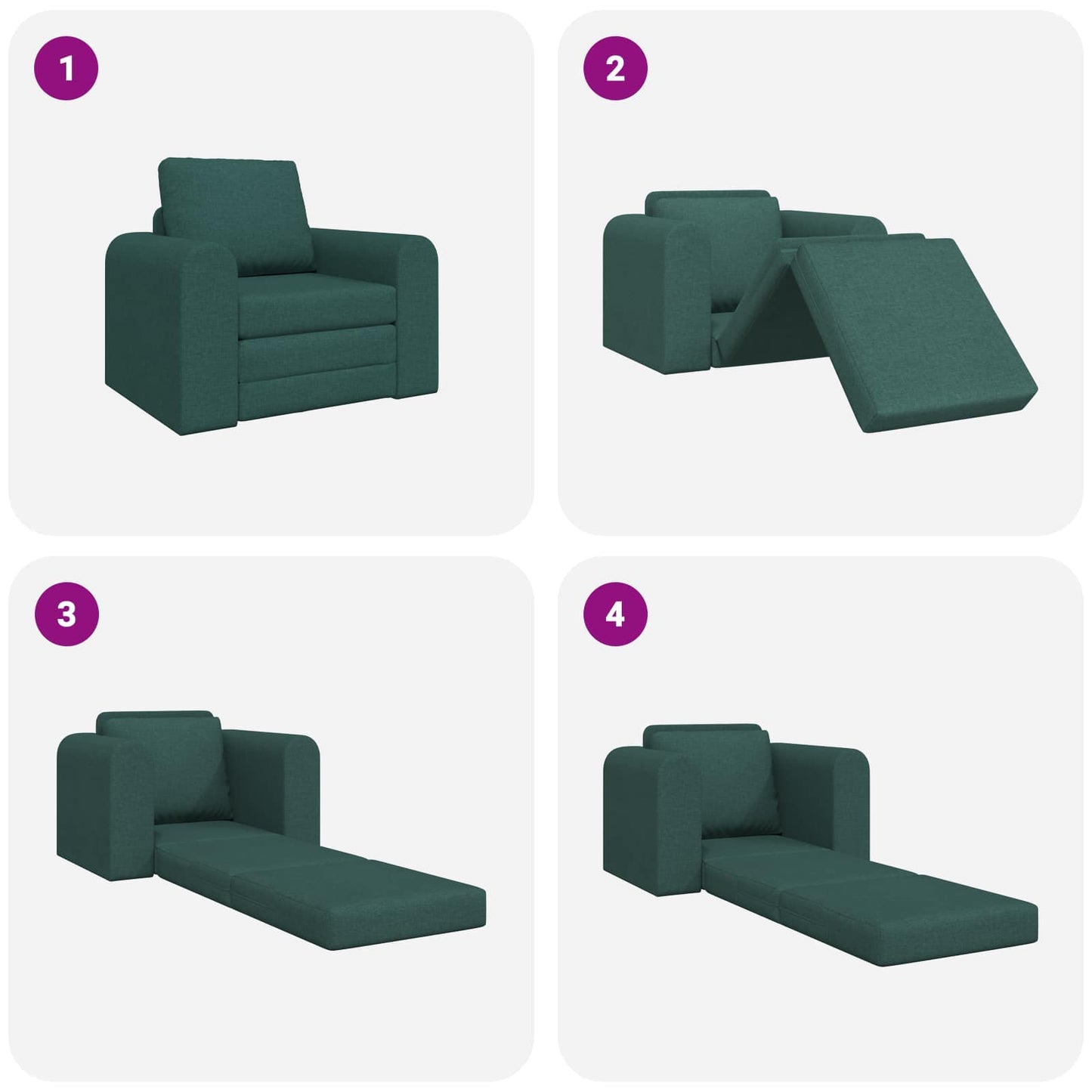 Schlafsofa Dunkelgrün 98 x 71 x 83 cm Stoff