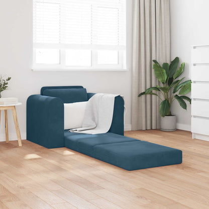 Schlafsofa Blau 98 x 71 x 83 cm Samt
