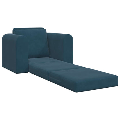 Schlafsofa Blau 98 x 71 x 83 cm Samt